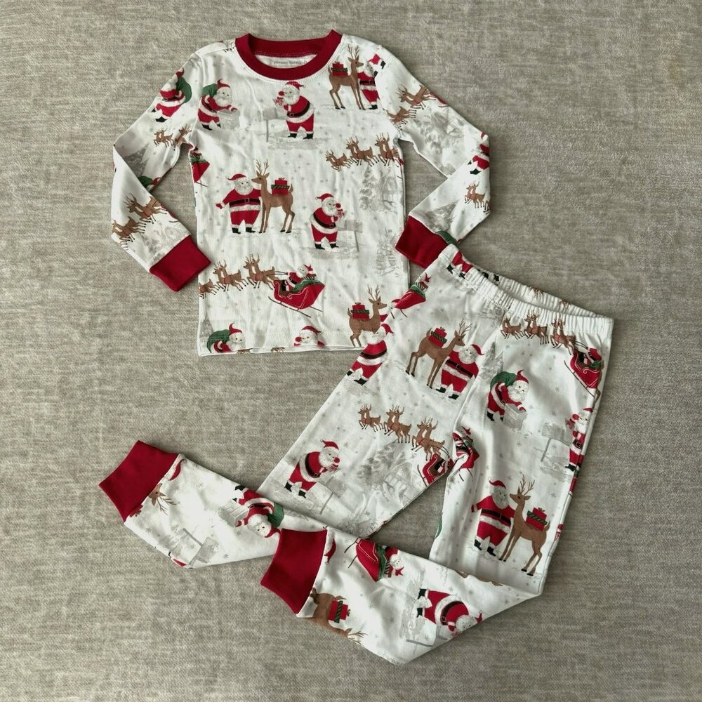 NEW 4T Pottery Barn Santa Holiday Pajamas